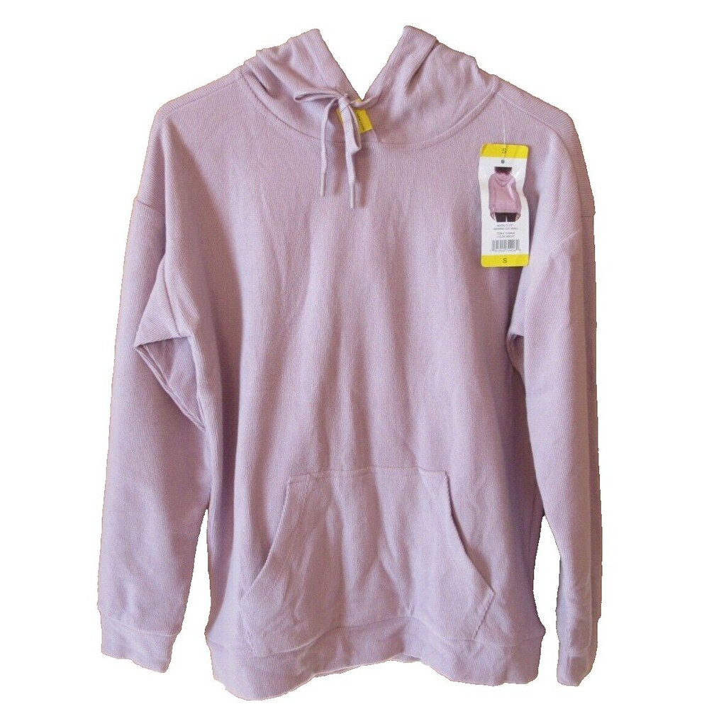 Women's Size Small Marc New York Mauve Soft Ribbed Pullover Hoodie NWT